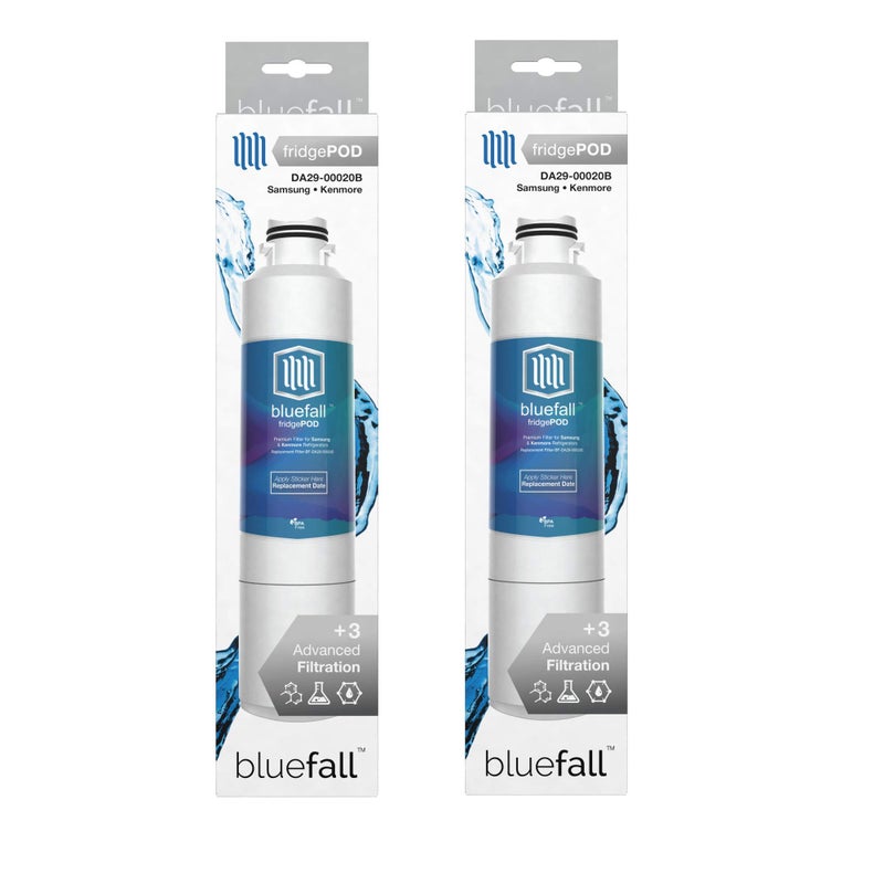 Bluefall Samsung Refrigerator Water Filter DA29-00020B Compatible Value Pack of 2 - Image 1